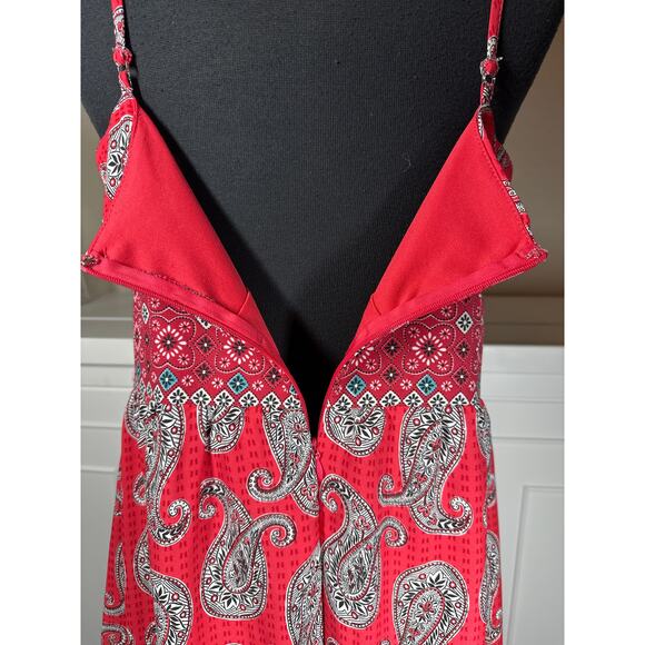 Kut From The Kloth Paisley Print Maxi Dress Sz 12 Boho Bohemian Patchwork Summer - Picture 10 of 14